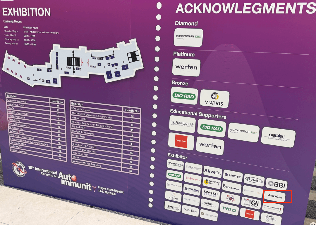 Exhibition floor plan & conference acknowledgments